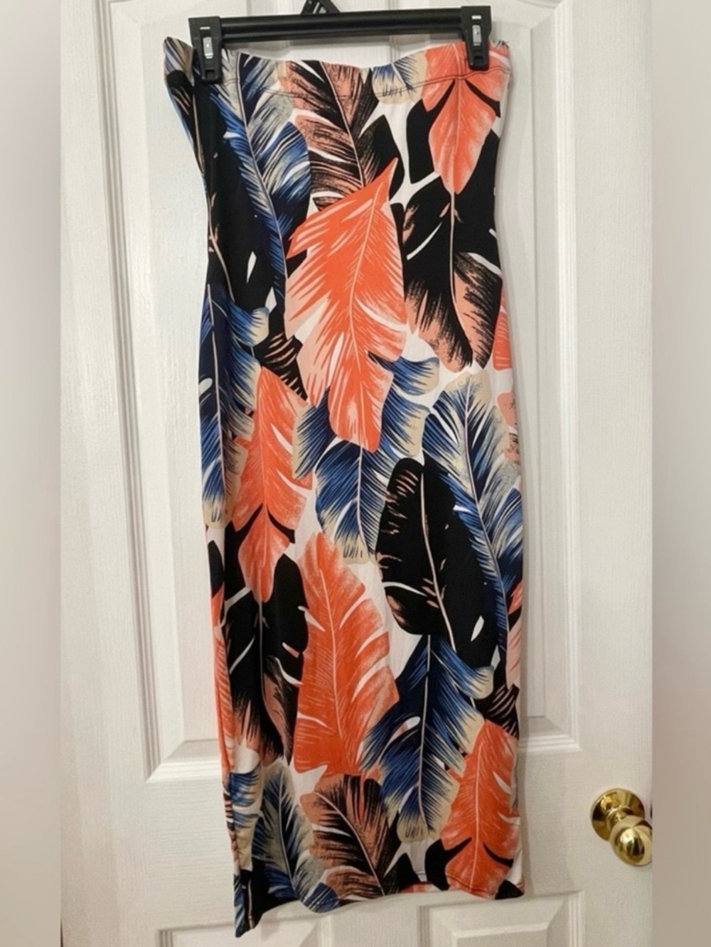 GBG Los Angeles Strapless Maxi Dress in Coral, Navy, Black